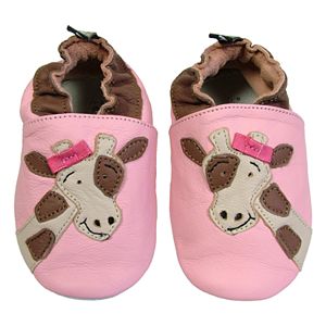 Baby Tommy Tickle Pink Giraffe Crib Shoes