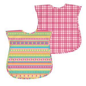 Green Sprouts by i play. 2-pk. Plaid & Stripes Waterproof Bibs - Baby