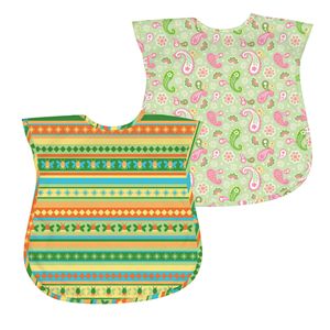 Green Sprouts by i play. 2-pk. Paisley & Striped Waterproof Bibs - Baby