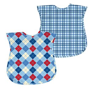 Green Sprouts by i play. 2-pk. Argyle & Plaid Waterproof Bibs - Baby