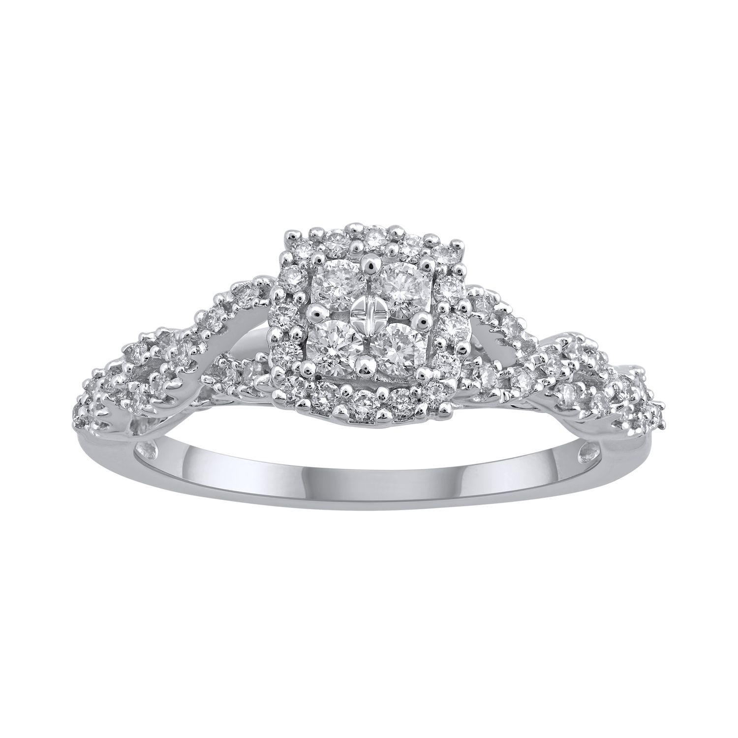 Simply Vera Vera Wang Diamond Twist Frame Engagement Ring