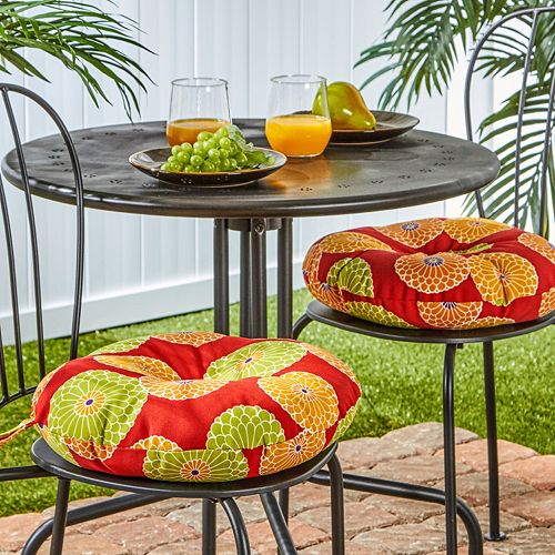 Greendale Home Fashions Solid 2pk. Outdoor Round Chair Cushions 15