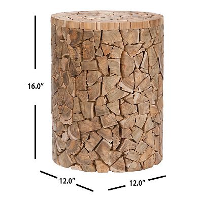 Safavieh Canyon Teak Round Stool