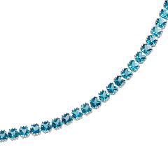 Sterling Silver Blue Topaz Bracelet by