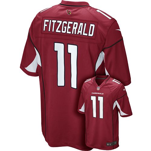Men's Arizona Cardinals Larry Fitzgerald 11 White NFL 2016 Super Bowl