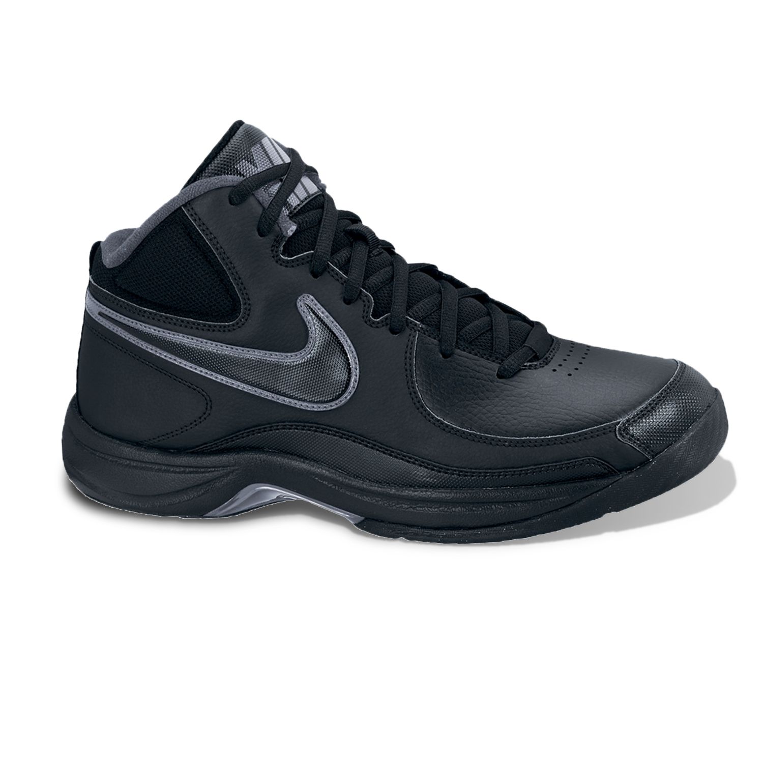 NIKE BLACK OVERPLAY VII EXTRA WIDE BASKETBALL SHOES - MEN