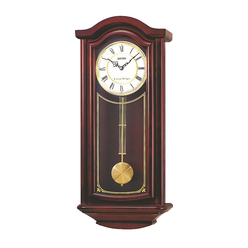 Seiko Wood Pendulum Wall Clock - QXH118BLH, Brown