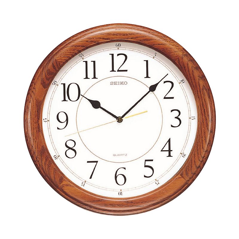 Seiko Oak Wall Clock - QXA129BLH, Brown