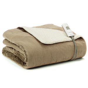 Sunbeam Slumber Rest Reversible Sherpa Electric Throw