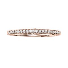 Simply Vera Vera Wang 14k Rose Gold 1/10-ct. T.W. Diamond Wedding Band by