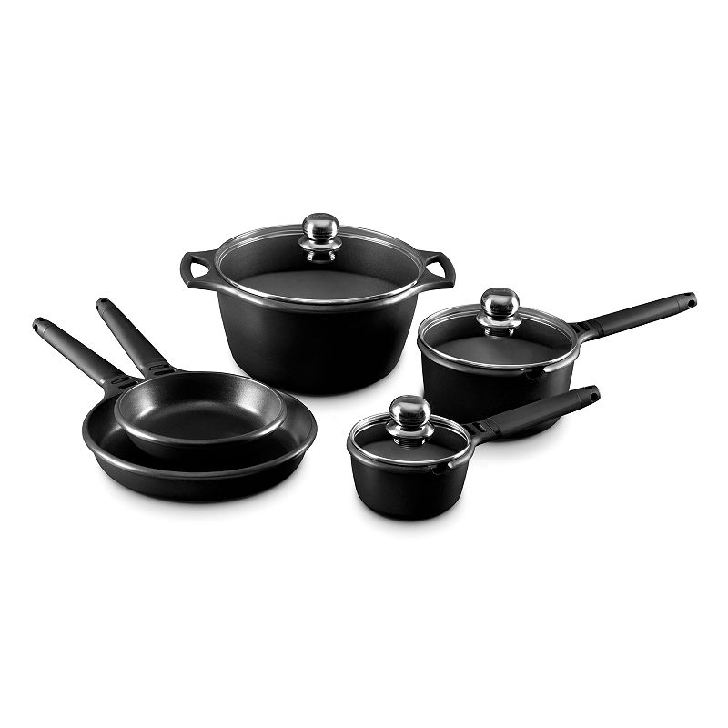 Fundix by Castey Cast-Aluminum 8-pc. Cookware Set, Black