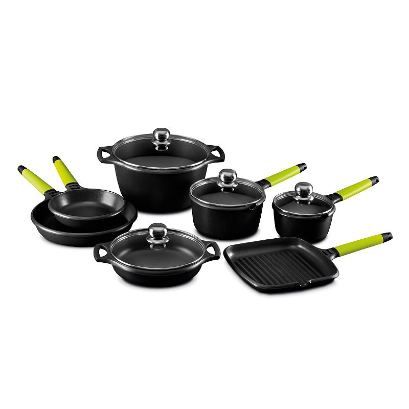 Fundix by Castey Cast-Aluminum 11-pc. Cookware Set, Green