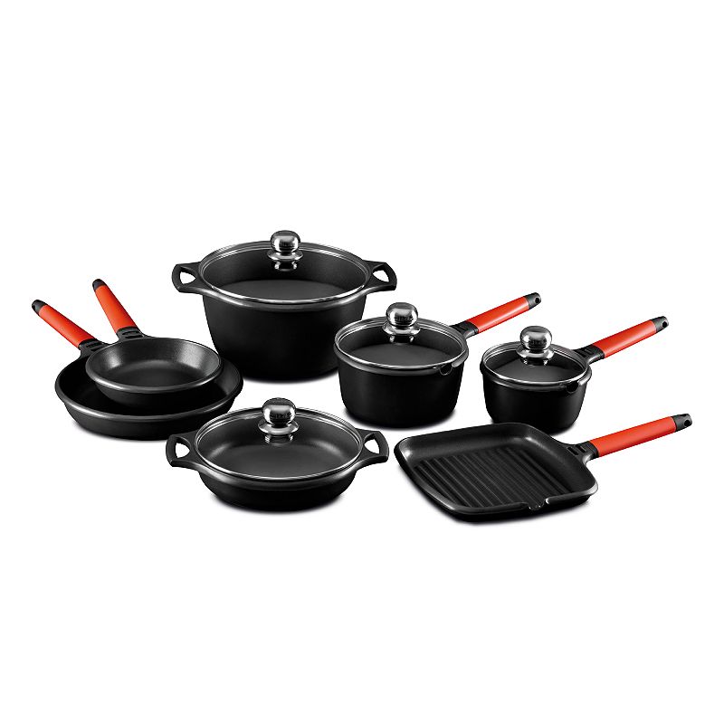 Fundix by Castey Cast-Aluminum 11-pc. Cookware Set, Red
