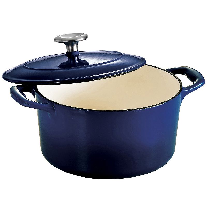 Tramontina Enameled Cast-Iron 3 1\/2-qt. Dutch Oven, Blue