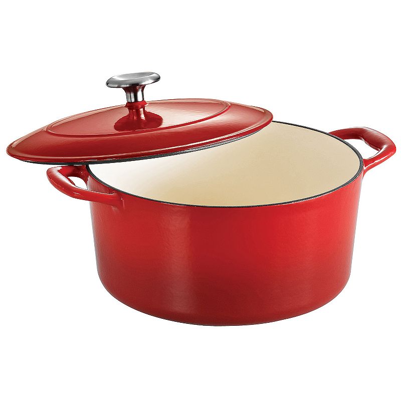 Tramontina Enameled Cast-Iron 5 1\/2-qt. Dutch Oven, Red