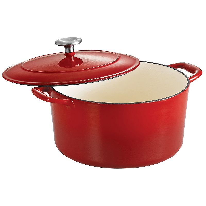 Tramontina Enameled Cast-Iron 6 1\/2-qt. Dutch Oven, Red