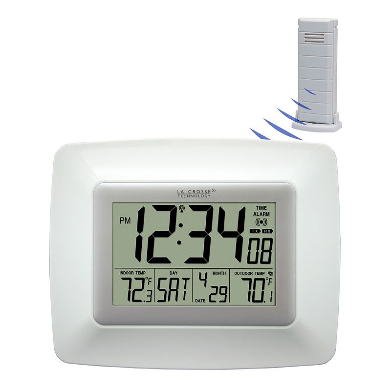 La Crosse Technology Atomic Digital Wall Clock (WS-8119U-IT) , White
