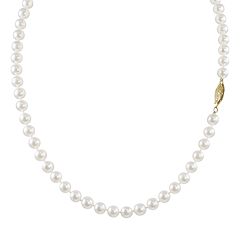 14k Gold Akoya Cultured Pearl Necklace by