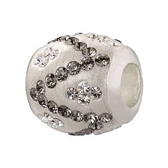 Individuality Beads Sterling Silver Crystal Zig Zag Bead