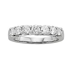 14k White Gold 1-ct. T.W. IGL Certified Round-Cut Diamond Wedding Ring by
