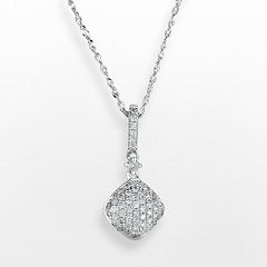 14k White Gold .25 T.W. Diamond Pendant by