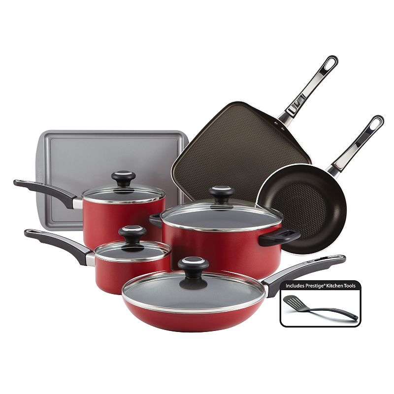 Farberware 12-pc. Nonstick Cookware Set, Red