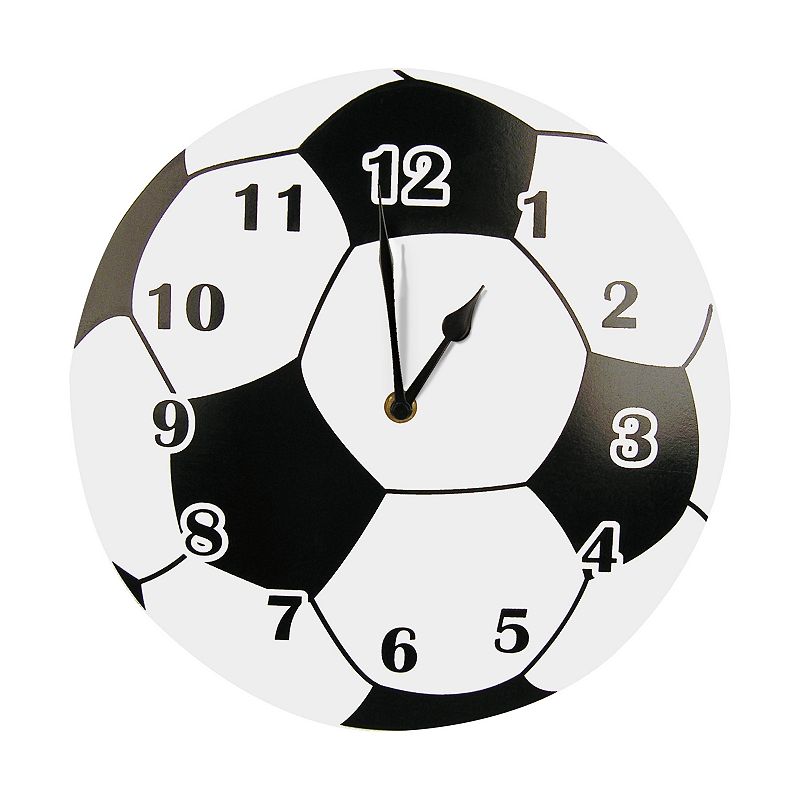 Trend Lab Soccer Wall Clock, White