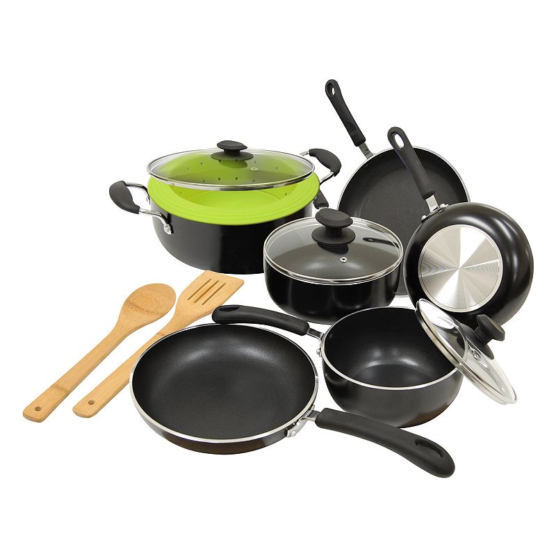 Ecolution Heavyweight 12-pc. Cookware Set, Black