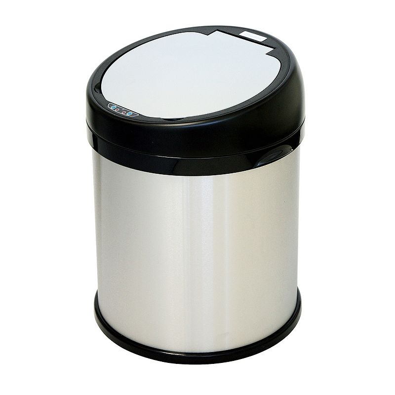 iTouchless 8Gallon Round Extra Wide Stainless Steel Automatic Sensor