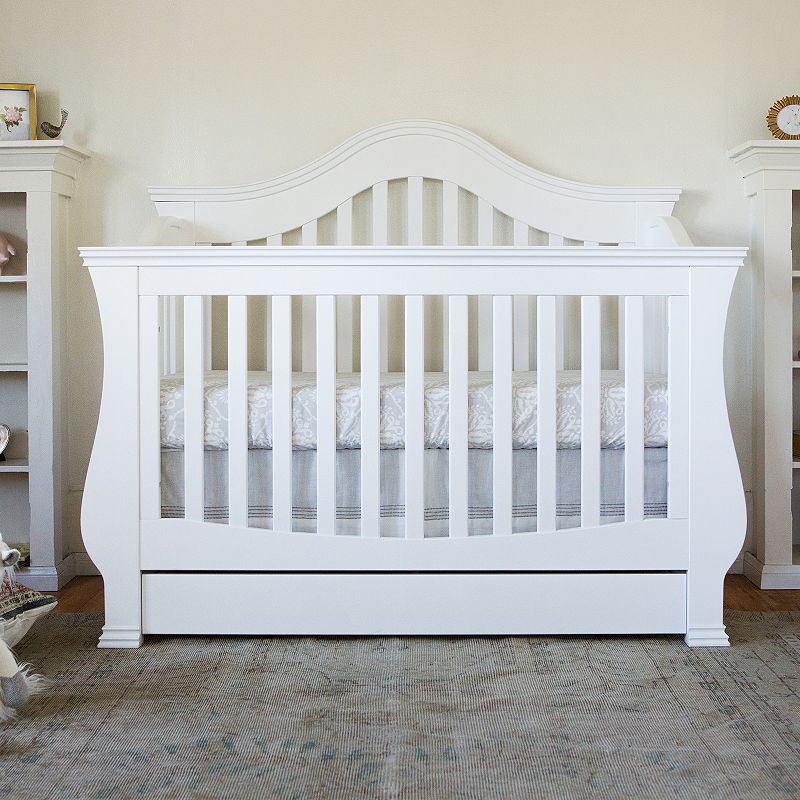 Million Dollar Baby Classic Ashbury 4-in-1 Convertible Crib, White