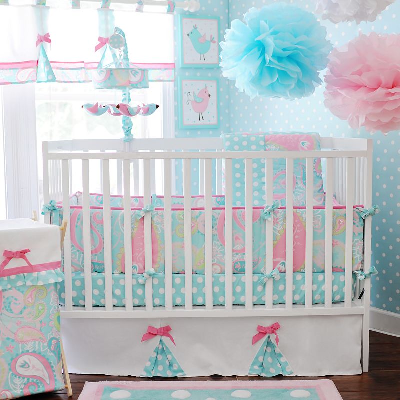 My Baby Sam 3-pc. Pixie Baby Aqua Crib Set, Blue
