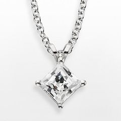 14k White Gold 1-ct. T.W. IGL Certified Diamond Solitaire Pendant by