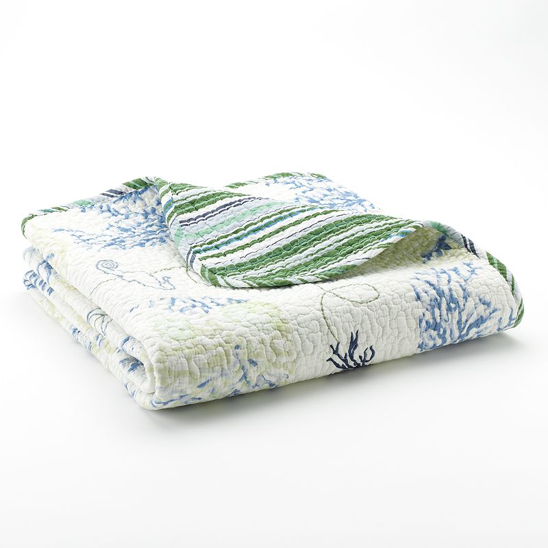 Coral Reversible Quilted Throw