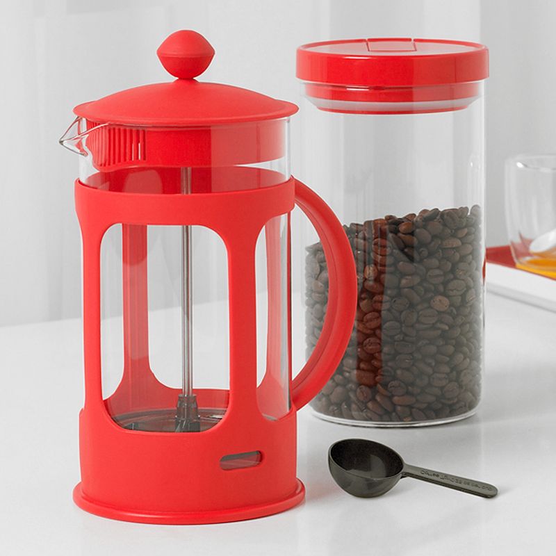 BELLA 2-PC. FRENCH PRESS COFFEE MAKER SET (RED)