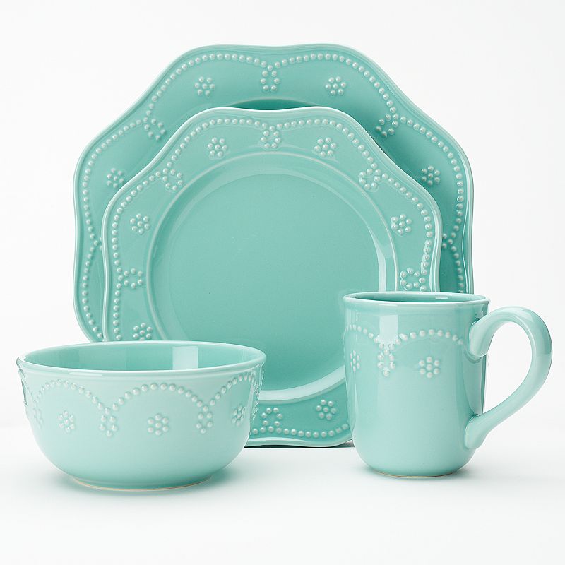 Aqua Dinnerware Set Kohl's