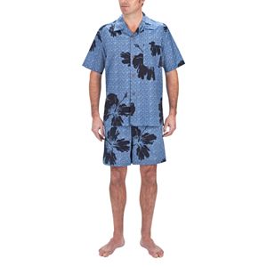 Big & Tall Residence Floral Camp Shirt and Swim Trunks Set