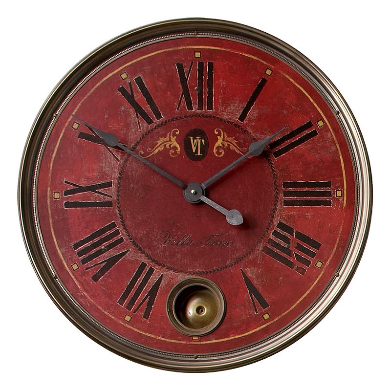 Regency Villa Tesio Wall Clock, Red