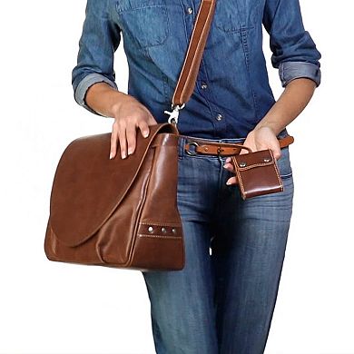 AmeriLeather Vintage Leather Messenger Bag