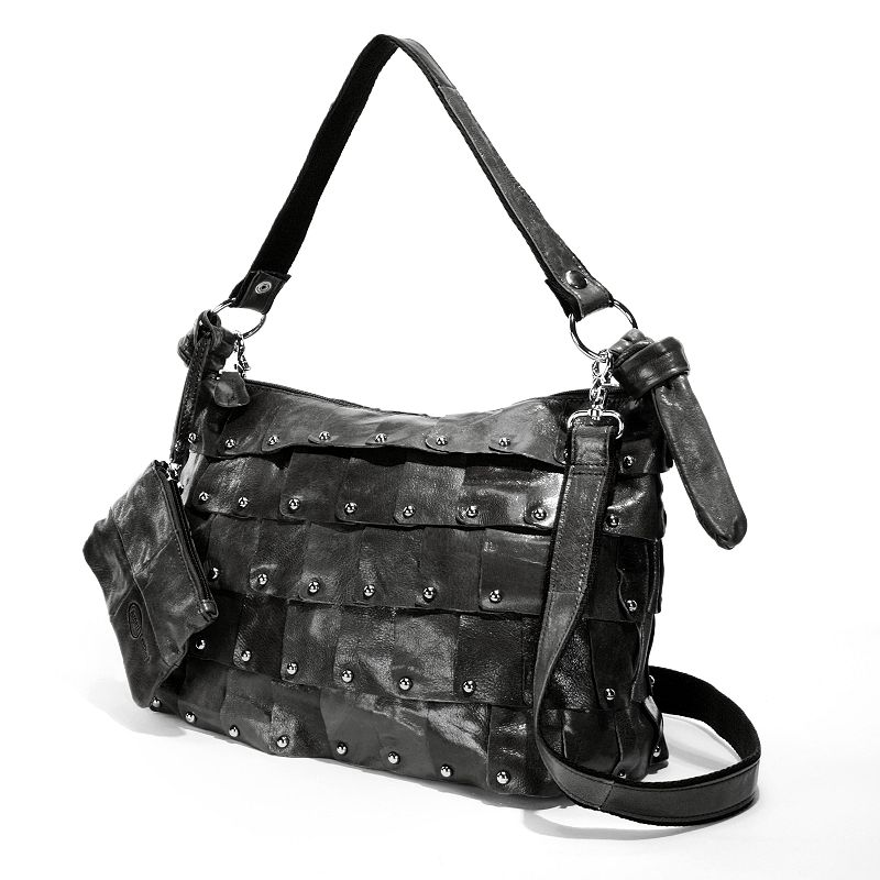 AmeriLeather Miao Leather Convertible Bucket Bag, Women's, Black