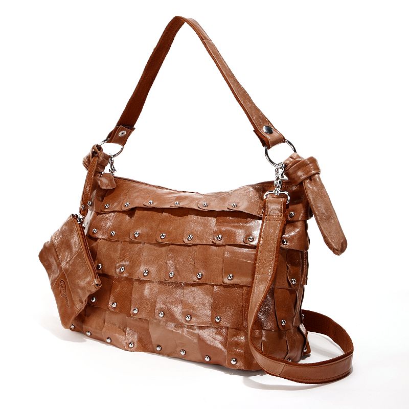 AmeriLeather Miao Leather Convertible Bucket Bag, Women's, Brown Oth