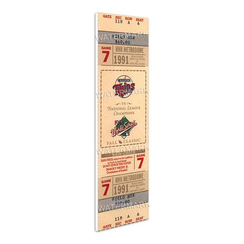 Minnesota Twins 1991 World Series Mega Ticket