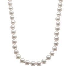 18k White Gold AAA Akoya Cultured Pearl Necklace by