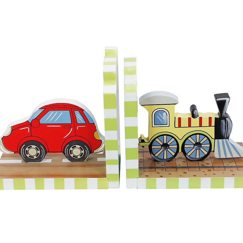 Teamson Kids Fantasy Fields Transportation Book Ends, Multicolor
