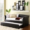 HomeVance Myra Daybed with Trundle (Brown)