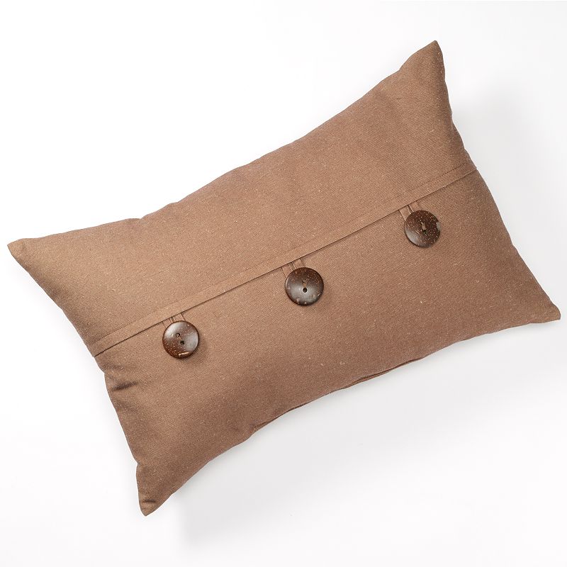 Linen Button Decorative Pillow - 15