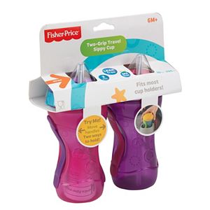 Fisher-Price 2-pk. Two-Grip Travel Straw Sippy Cups - Girl