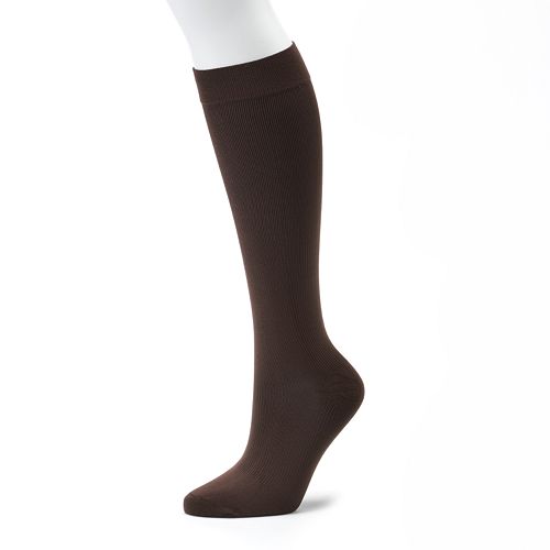 Dr. Motion Ribbed Compression KneeHigh Socks
