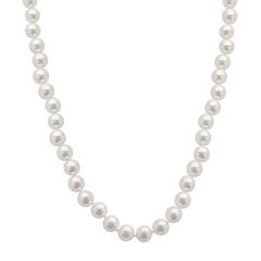 18k White Gold AA Akoya Cultured Pearl Necklace 16 in. by