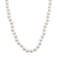 18k White Gold AA Akoya Cultured Pearl Necklace 18 in. by