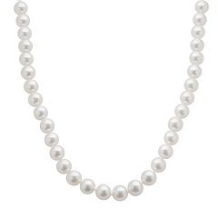 18k White Gold AA Akoya Cultured Pearl Necklace 16 in. by